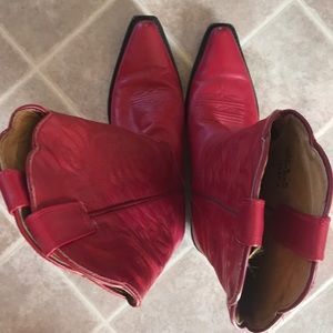 Worn Red Cowboy Boots
